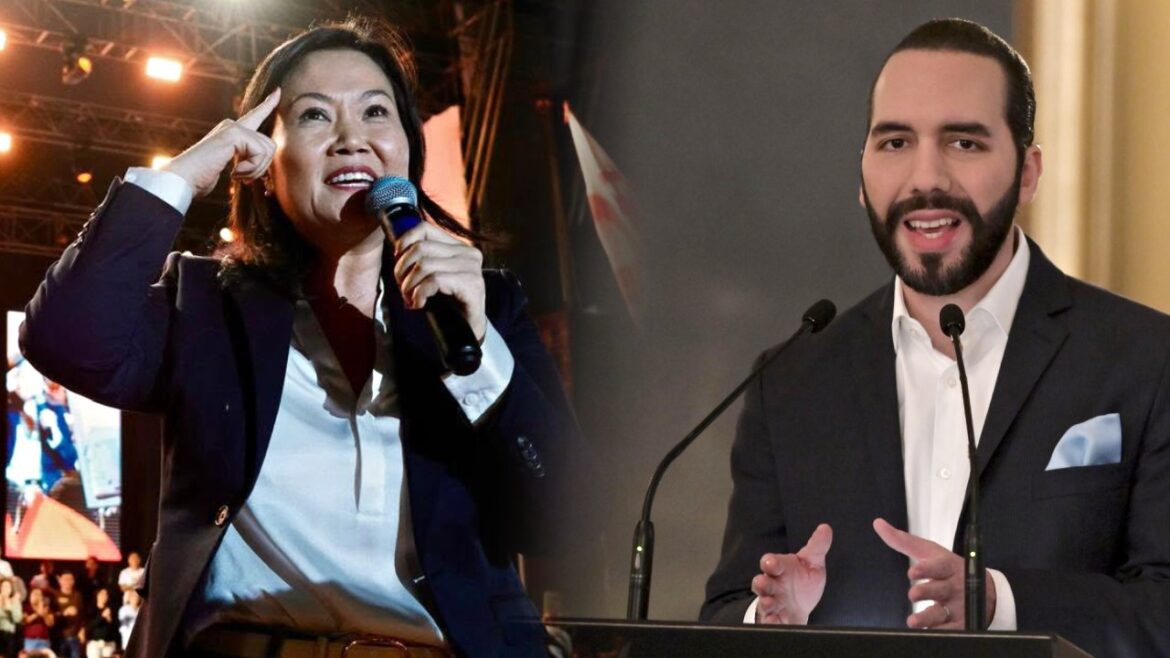 Nayib Bukele saludó victoria de Keiko Fujimori en Perú. Foto: composición Caretas