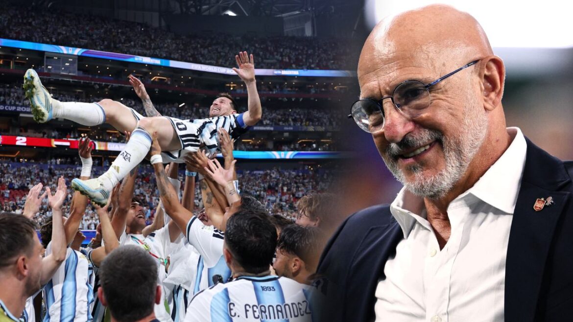 Luis de la Fuente afirmó que le gustaría una final España vs Argentina. Foto: composición Caretas