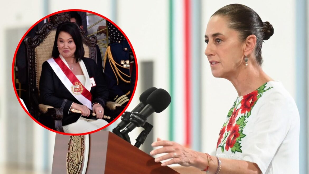 Claudia Sheinbaum confirmó contacto con Keiko Fujimori. Foto: composición Caretas