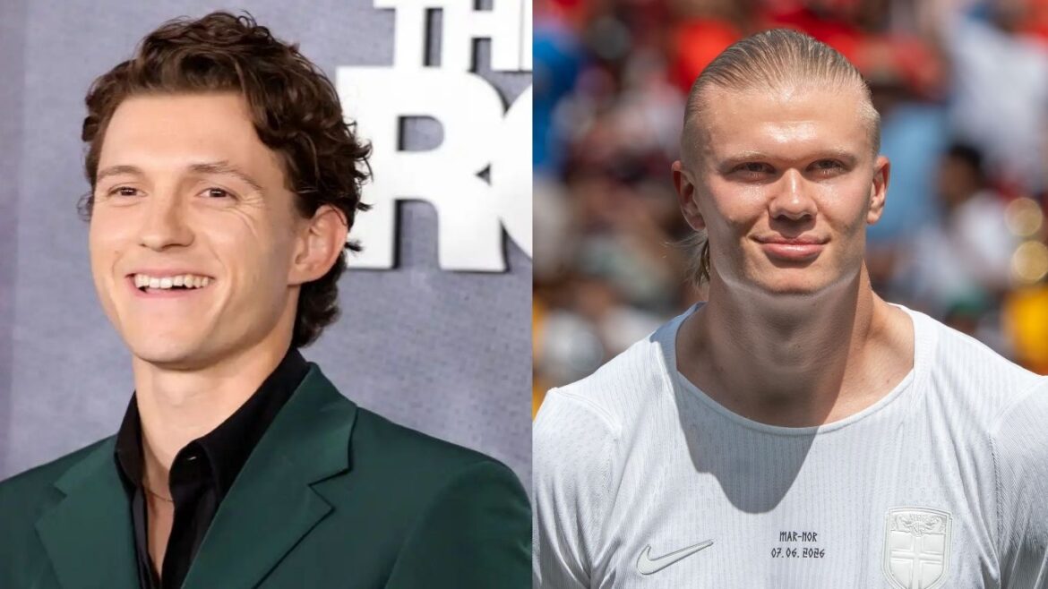 Tom Holland durante su entrevista en ‘The Tonight Show’ con Jimmy Fallon donde reveló su anécdota con Erling Haaland.