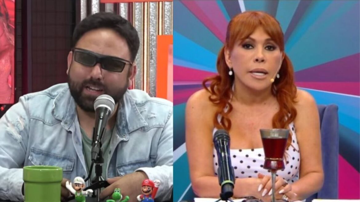 Magaly Medina durante la emisión de ‘Magaly TV: La Firme’, donde habló sobre la separación de su reportero Gianfranco Pérez tras la denuncia de Pamela Chang.