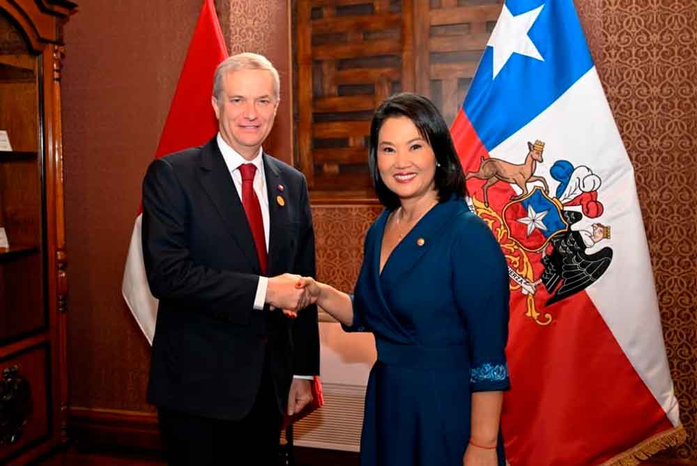 Kast y Keiko Fujimori