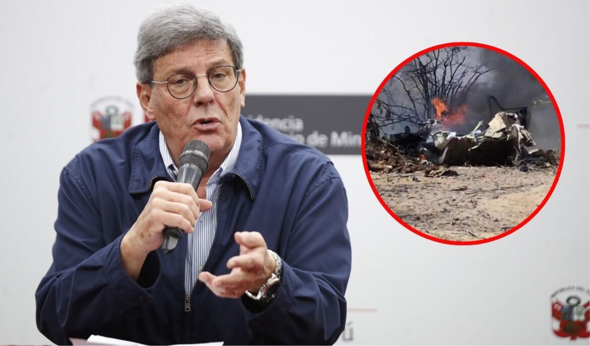 El ministro de Transportes y Comunicaciones, Rafael Rey, dio un balance tras el accidente aéreo en Nazca. Foto: composición Caretas