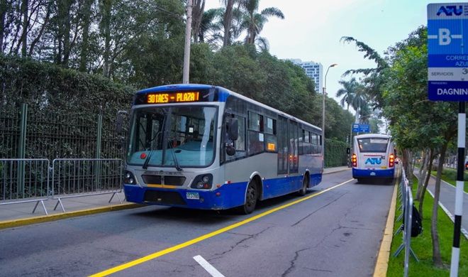 avenida Arequipa corredor azul