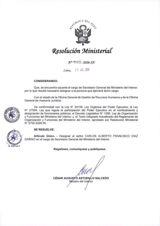 Carlos Díaz es secretario general del Ministerio del Interior. Foto Gobierno