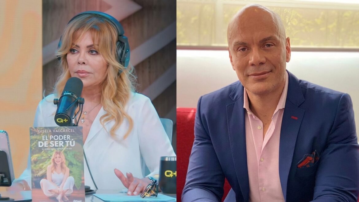 Gisela Valcárcel durante una transmisión de su programa ‘Sin + Que decir’.