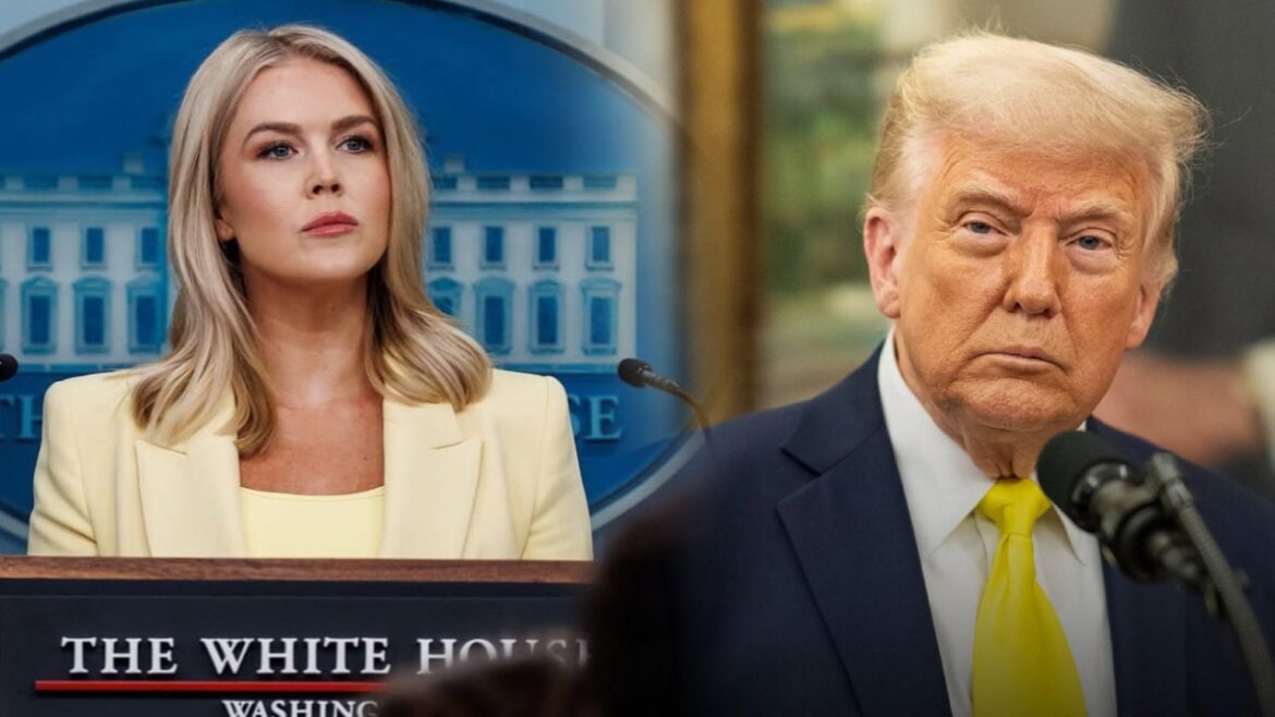 Donald Trump anunció la salida de Karoline Leavitt como secretaria de Prensa presidencial. Foto: composición Caretas/Facebook