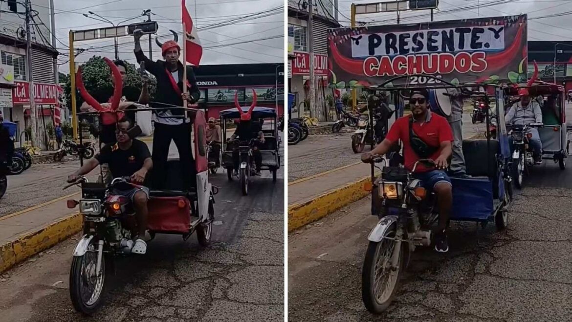 Agrupación "Los Cachudos" se unió a protestas en Ucayali. Foto: composición Caretas/Uranio TV Noticias
