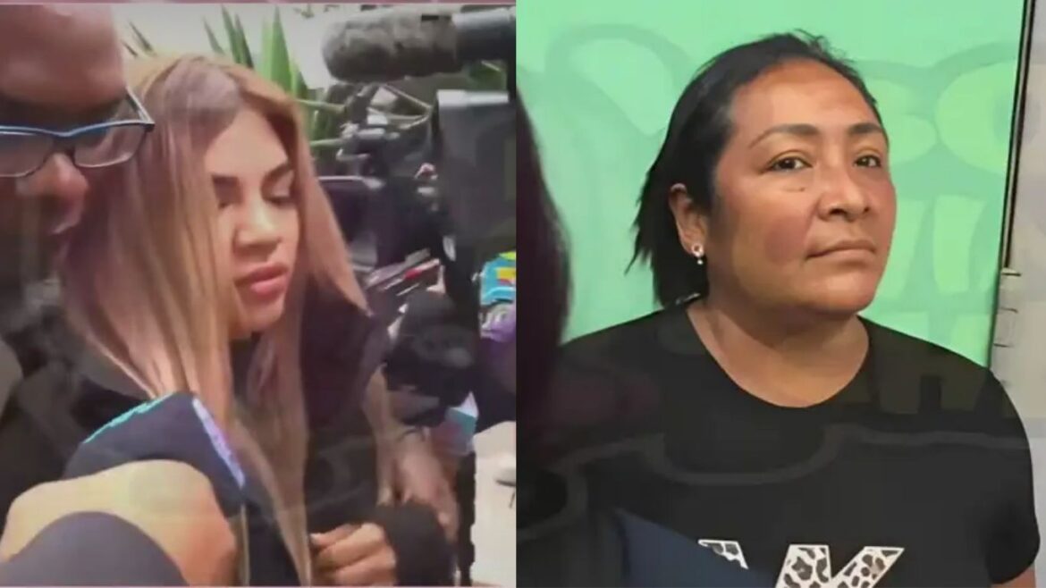 Naldy Saldaña ingresa a la Depincri rodeada de periodistas tras denunciar a un exdirector musical de La Bella Luz.