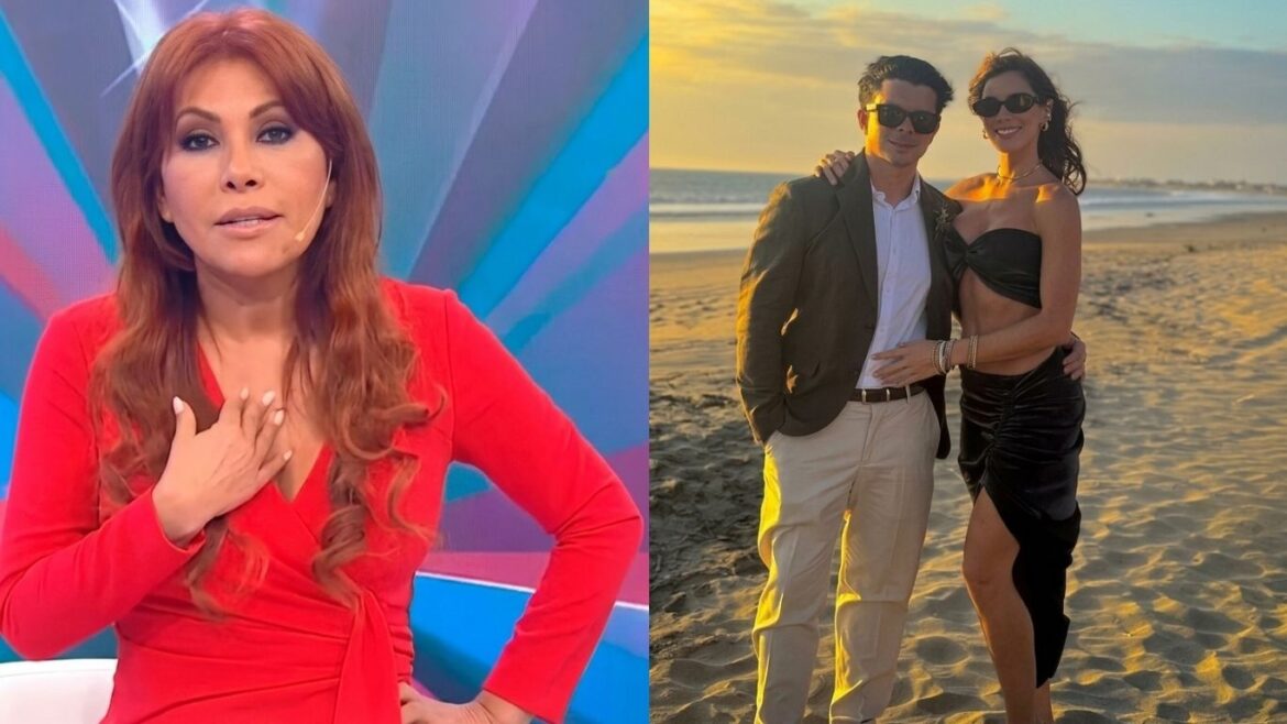 Magaly Medina durante su programa Magaly TV La Firme comentando las declaraciones de Korina Rivadeneira sobre Mario Hart.