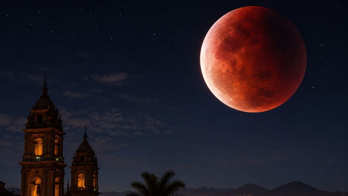 El eclipse lunar parcial se podrá ver en Lima este jueves 27 de agosto. Foto: ilustración Caretas