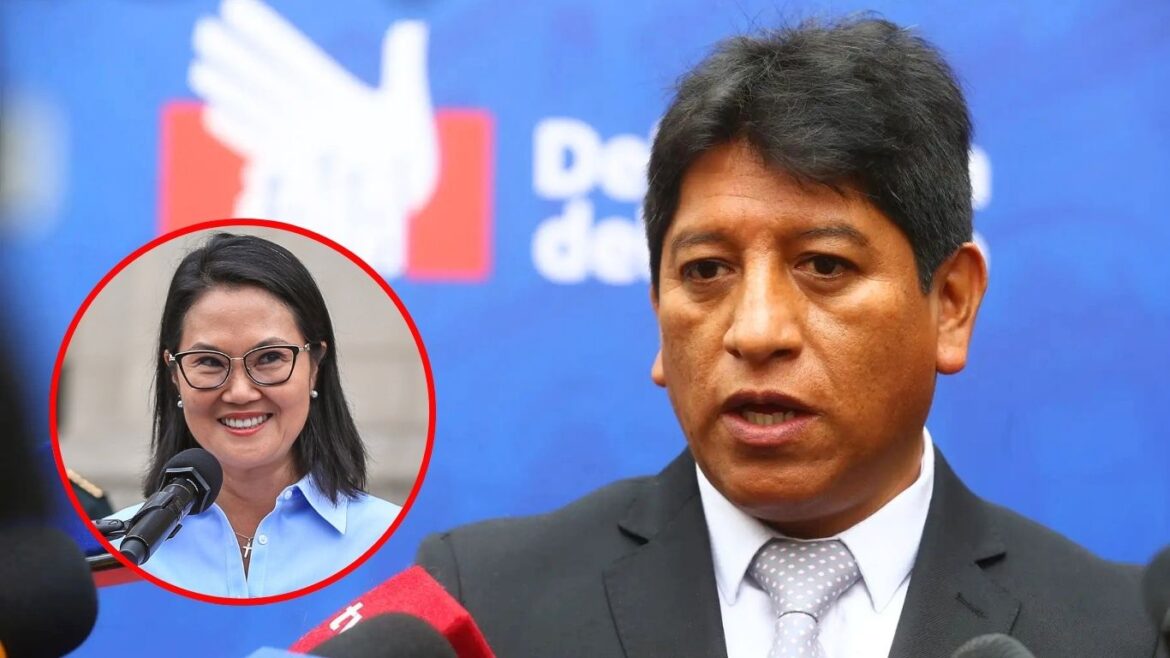 El defensor del Pueblo, Josué Gutiérrez, habló sobre Keiko Fujimori en una entrevista. Foto: composición Caretas/Andina