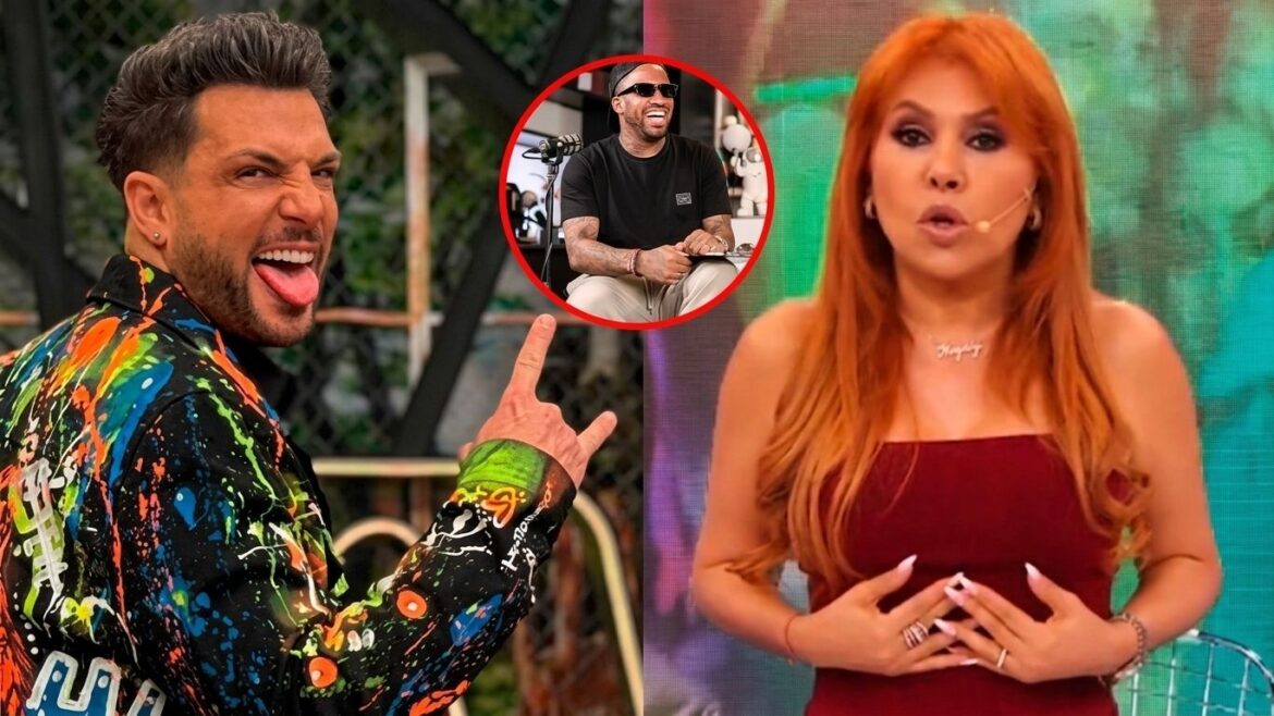 Nicola Porcella y Jefferson Farfán conversan durante una entrevista y hacen referencia a Magaly Medina.