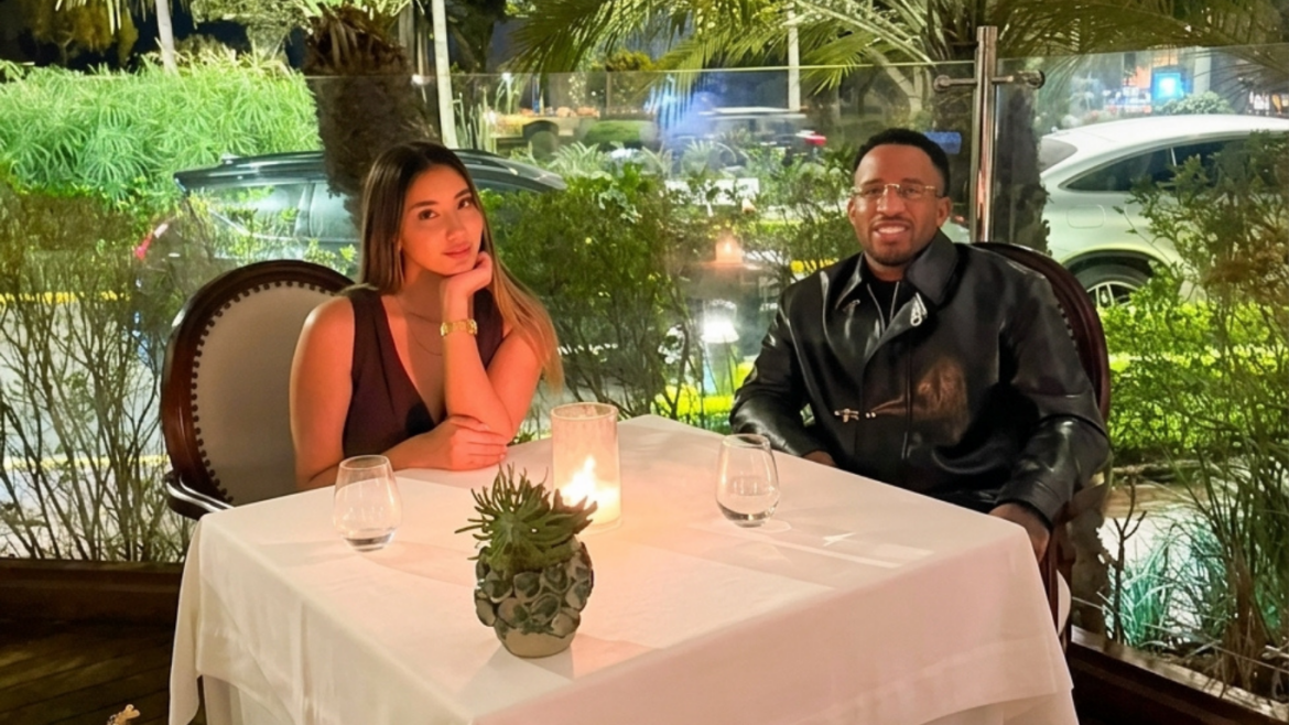 Xiomy Kanashiro y Jefferson Farfán durante la cena con la que celebraron su año y medio de relación.