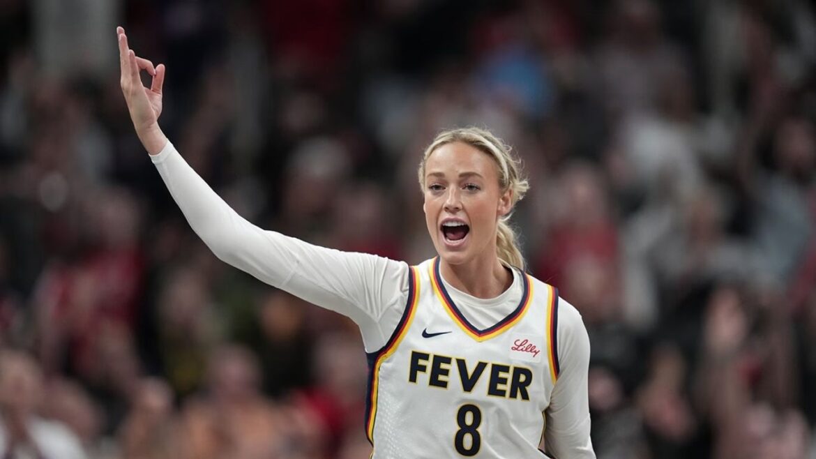 Sophie Cunningham, jugadora de Indiana Fever, durante un partido de la WNBA.