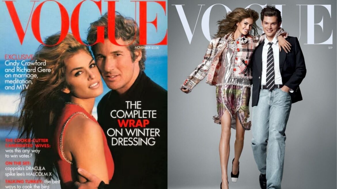 Kaia Gerber y Homer Gere posan juntos para la portada de Vogue.
