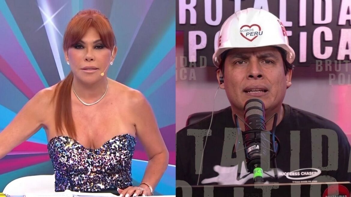 Magaly Medina durante su programa Magaly TV La Firme en medio de su disputa con Curwen.