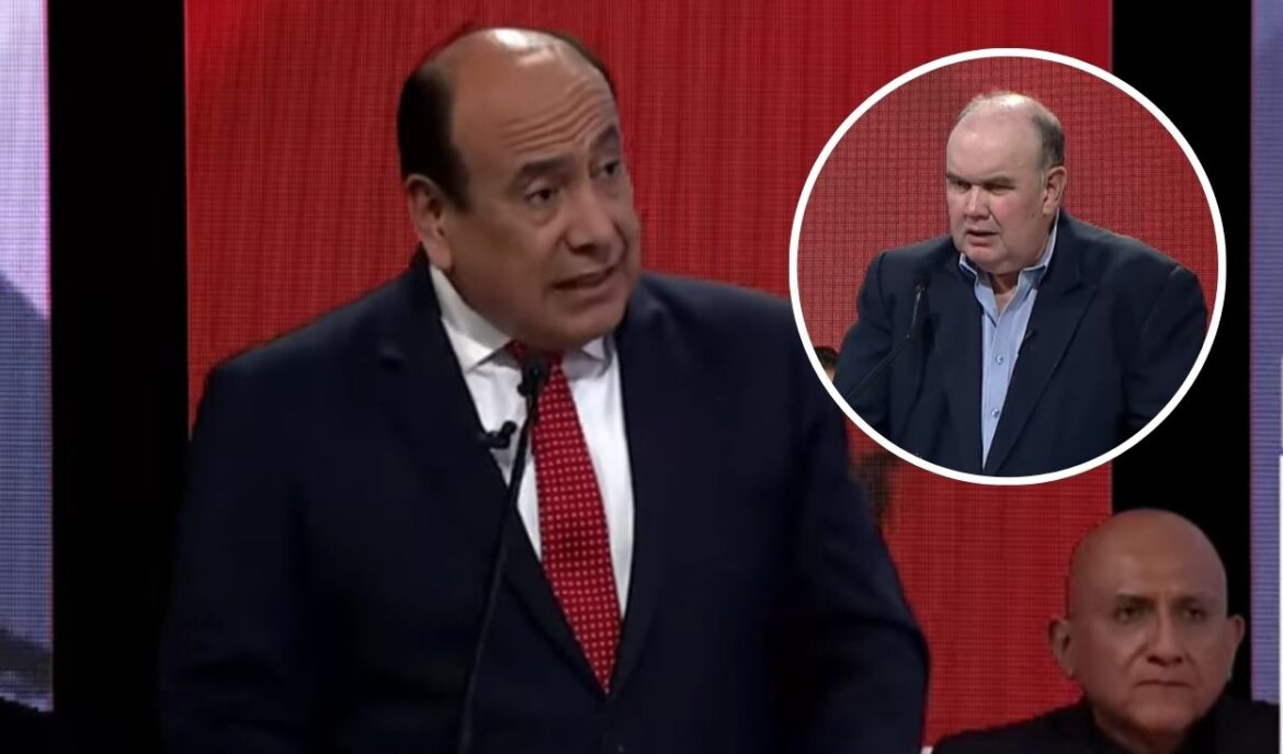 Edgardo de Pomar arremete contra Rafael López Aliaga. Foto: composición Caretas/JNE