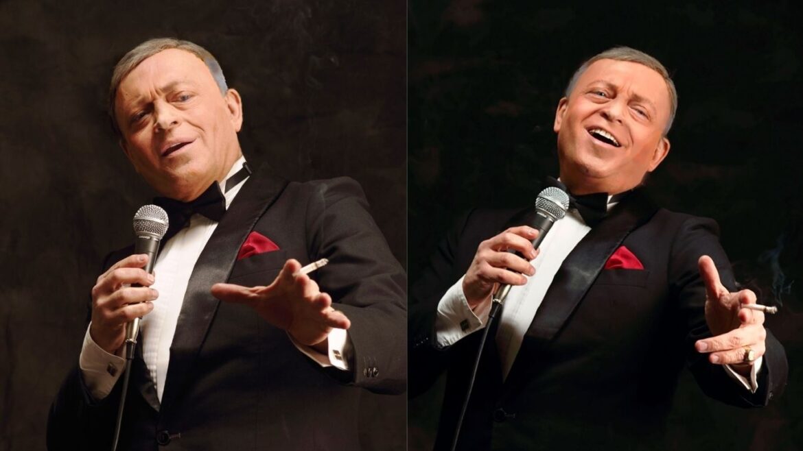 Mario Kramarenco interpreta a Frank Sinatra durante el espectáculo “Sinatra by Kramarenco”.