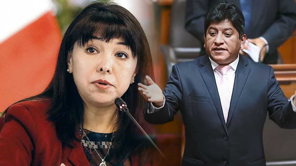Mirtha Vásquez presenta denuncia constitucional a Josué Gutiérrez, defensor del Pueblo. Foto: composición Caretas