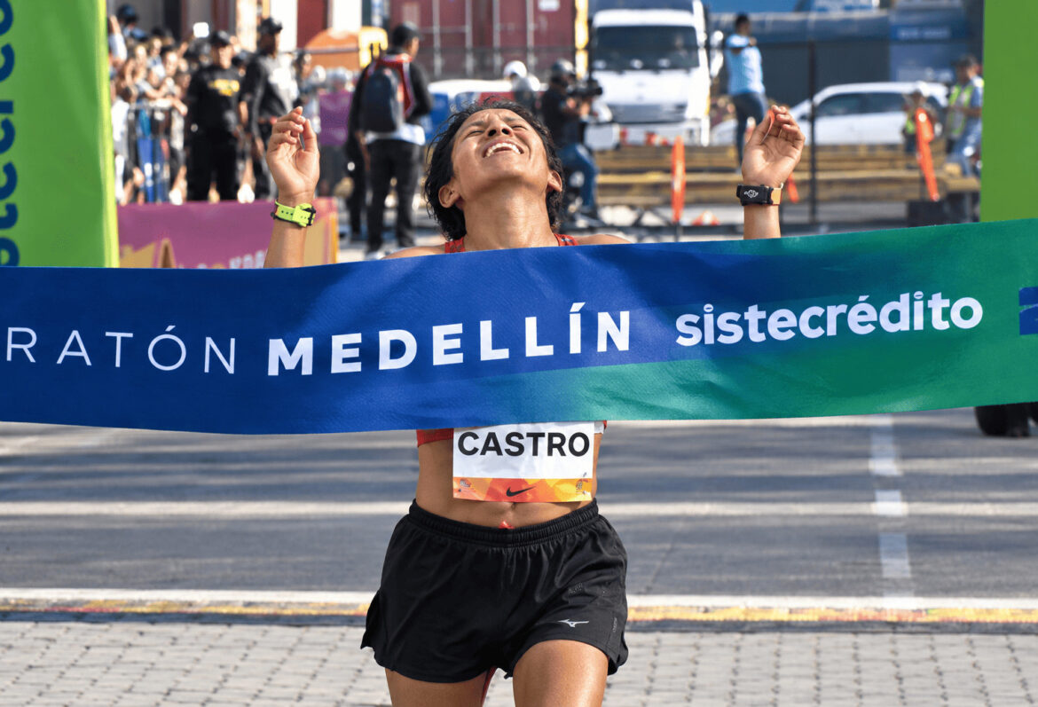 La atleta peruana Deysi Castro se coronó campeona de la Maratón Medellín 2026. (Foto: Maratón Medellín)
