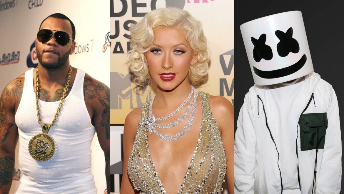 Christina Aguilera durante una de sus presentaciones como parte de su trayectoria musical internacional.