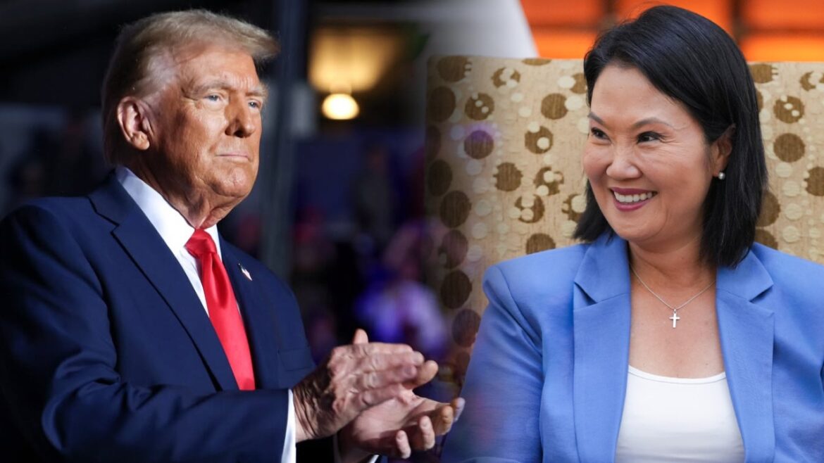 Keiko Fujimori espera reunirse con Donald Trump. Foto: composición Caretas