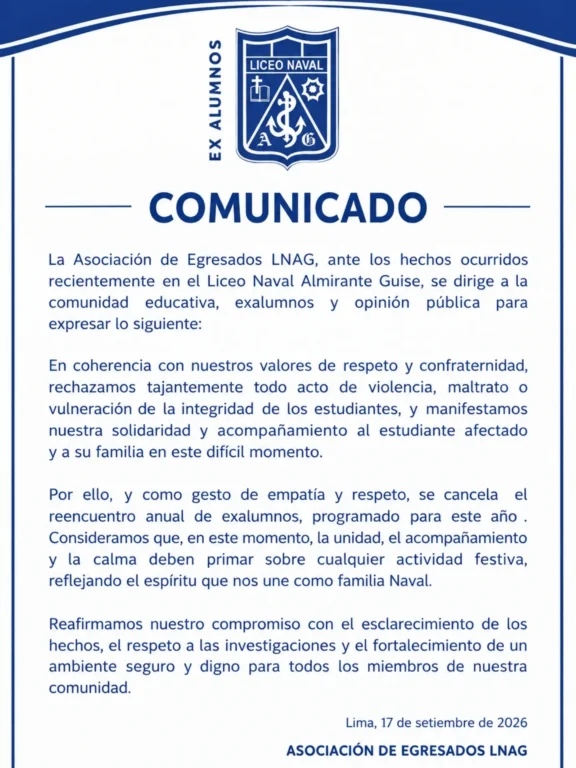 El comunicado fue publicado este 18 de septiembre. Foto: Instagram
