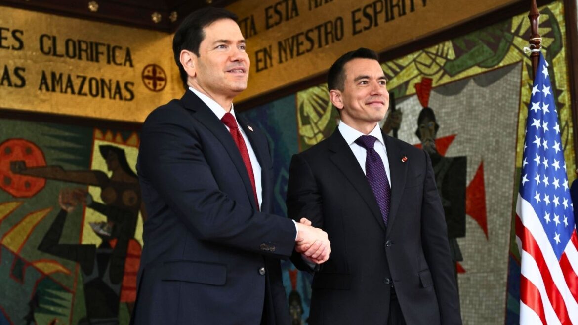 Marco Rubio y Daniel Noboa en la Presidencia de Ecuador. Foto: Daniel Noboa/Instagram