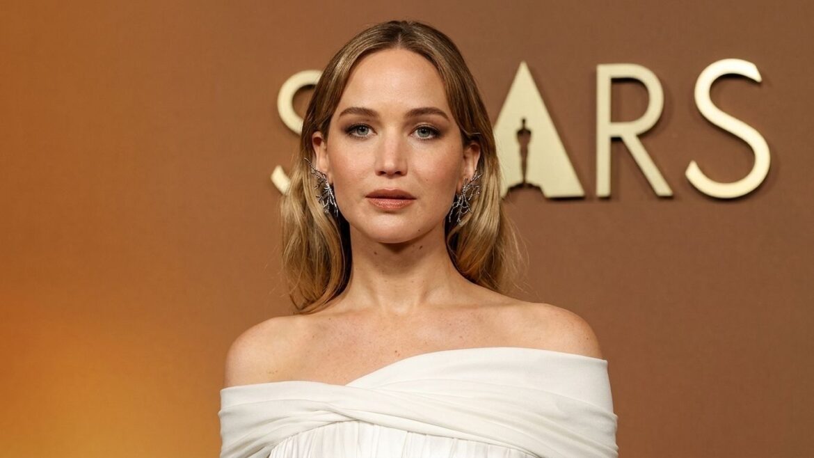 Jennifer Lawrence durante una de sus recientes apariciones públicas.
