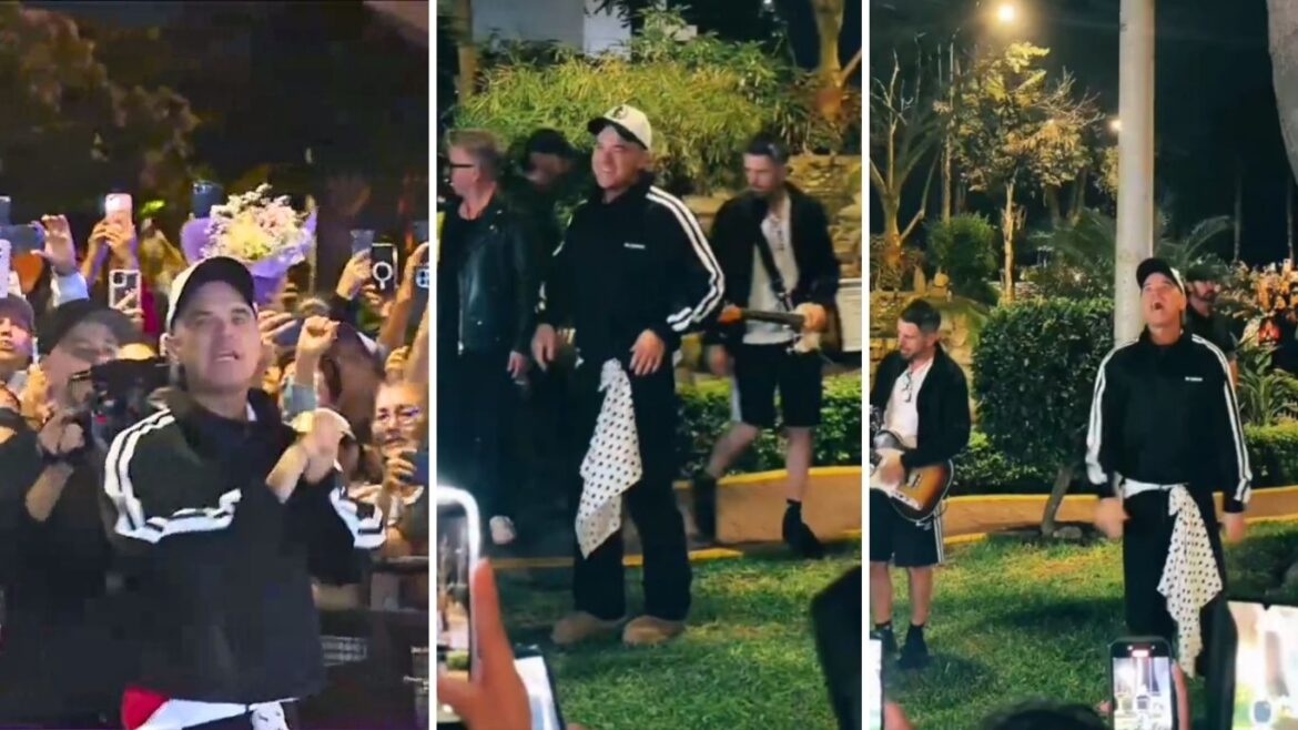 Robbie Williams ofreció un concierto gratuito tras suspensión de evento en Arena 1. Foto: composición Caretas