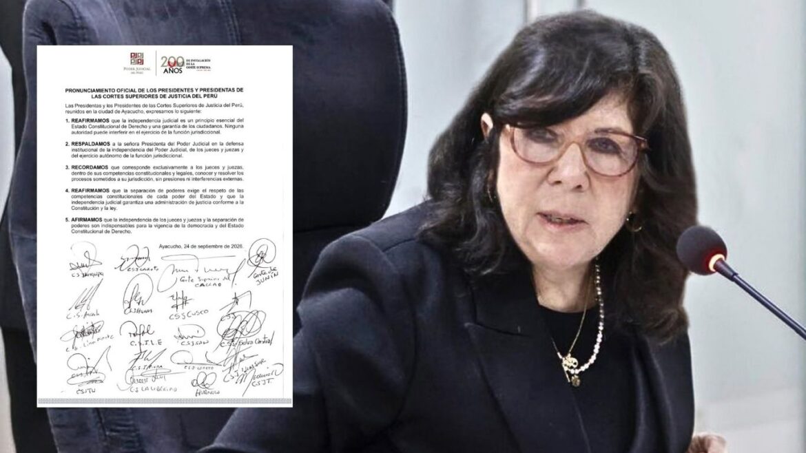 Magistrados del Poder Judicial respaldan a Janet Tello. Foto: composición Caretas/PJ