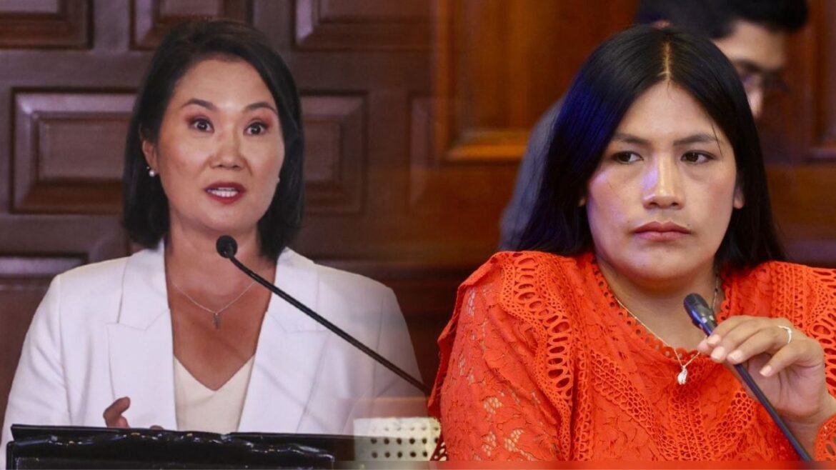 Catherin Palomino se dirigió a Keiko Fujimori sobre declaraciones contra el Congreso. Foto: composición Caretas/Andina