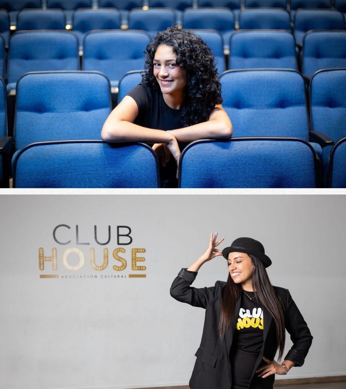 Gina Yangali junto a una nueva generación de artistas formados en su escuela de artes escénicas.