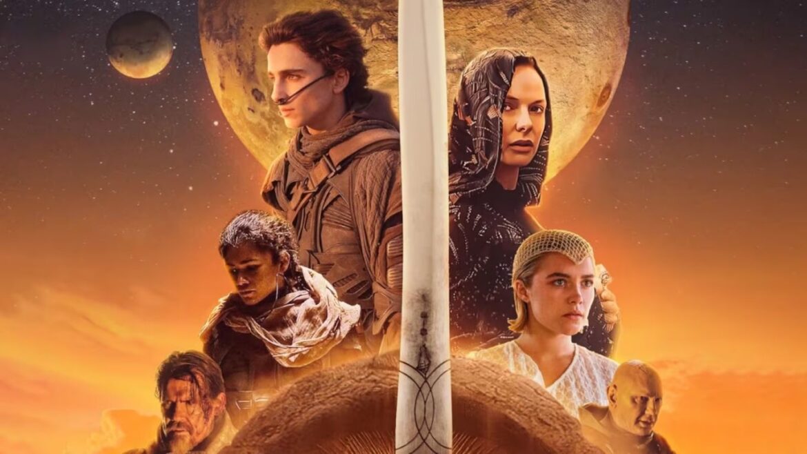 Timothée Chalamet y Zendaya en una escena de Dune: Parte Tres.