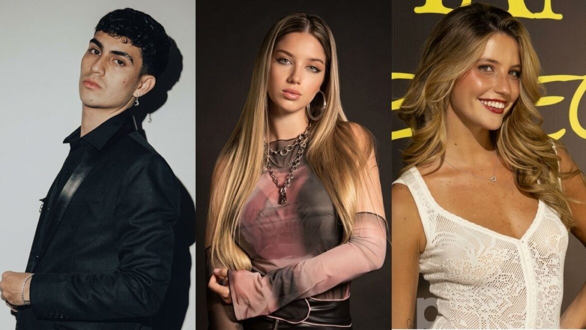 Gia Meier, MacBridde y Agus Padilla, creadores de contenido vinculados al casting de ‘Combate’.