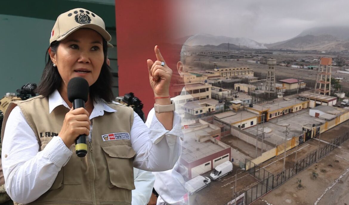 Keiko Fujimori habló con presos del penal El Milagro. Foto: composición Caretas/Presidencia