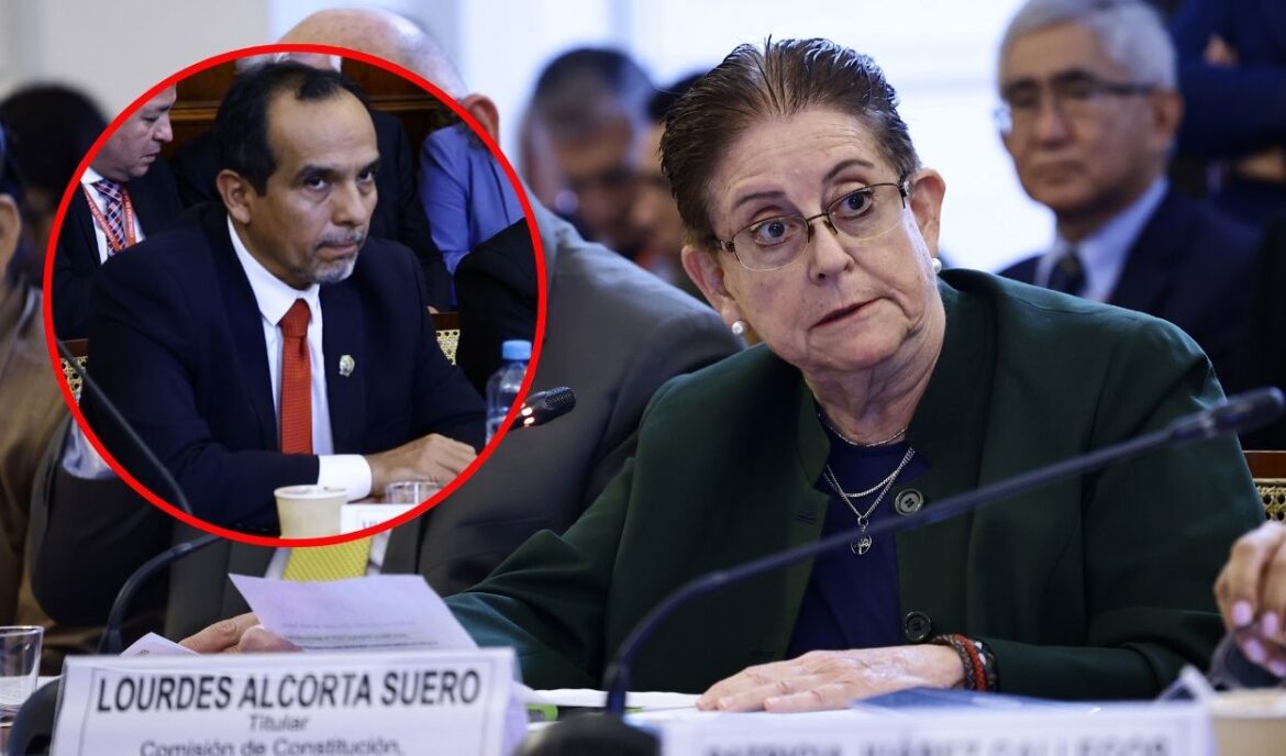 Lourdes Alcorta apuntó contra Humberto Morales. Foto: composición Caretas/Congreso