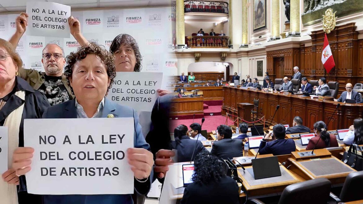 Diputados aprueba derogar ley del Colegio de Artistas y cuestiona disposición sobre inhabilitados. Foto: composición Caretas.