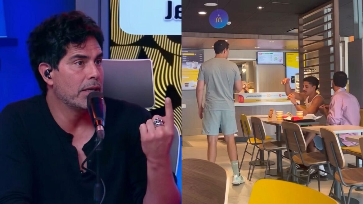 Jhovan Tomasevich, vocalista de Zen, durante el debate sobre el ataque homofóbico en Miraflores y la salud mental del investigado.