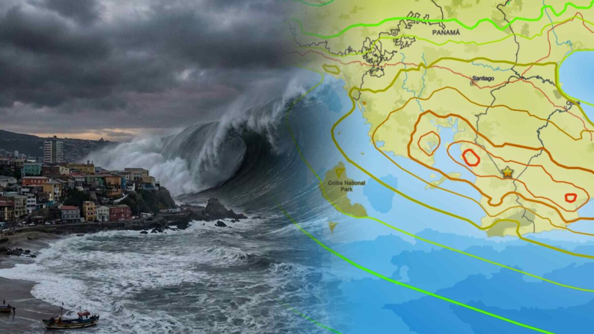 La alerta por riesgo de tsunami recae en varios países de Latinoamerica. Foto: composición Caretas.