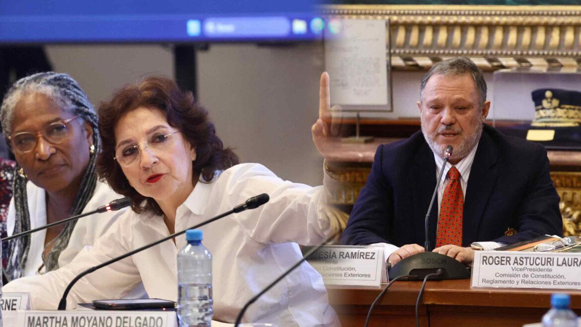 Mesía rechaza debatir el texto de Diputados sobre facultades, cuatro bancadas se retiran y la sesión se suspende. Foto: composición Caretas / Congreso.