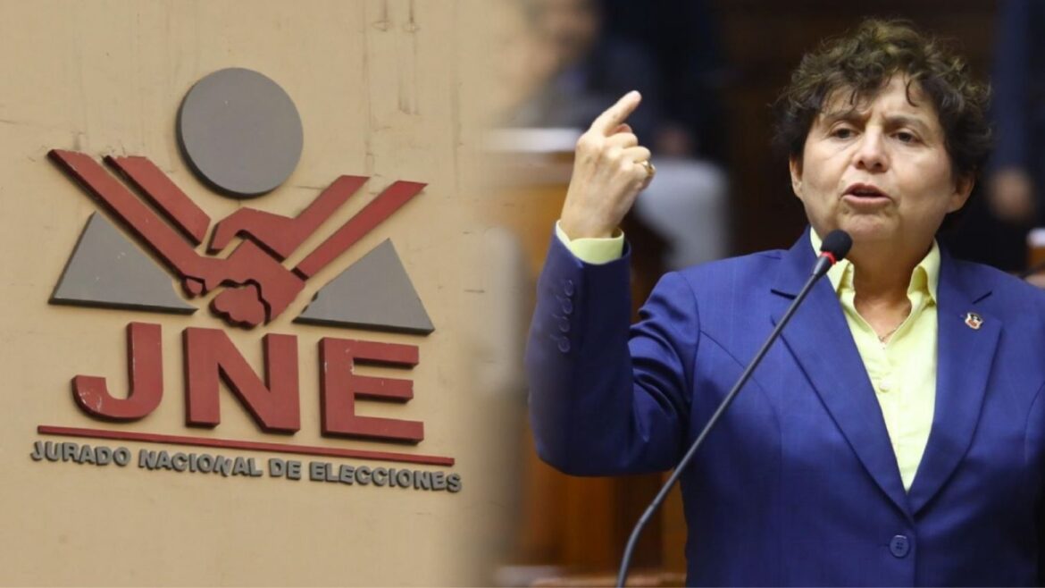 Susel Paredes apunta contra el JNE. Foto: composición Caretas/Andina