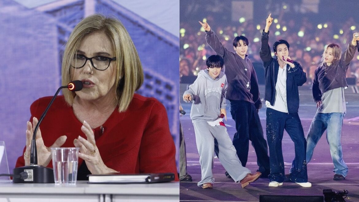 Mónica Delta habla sobre la llegada de BTS a Lima durante Latina Noticias.