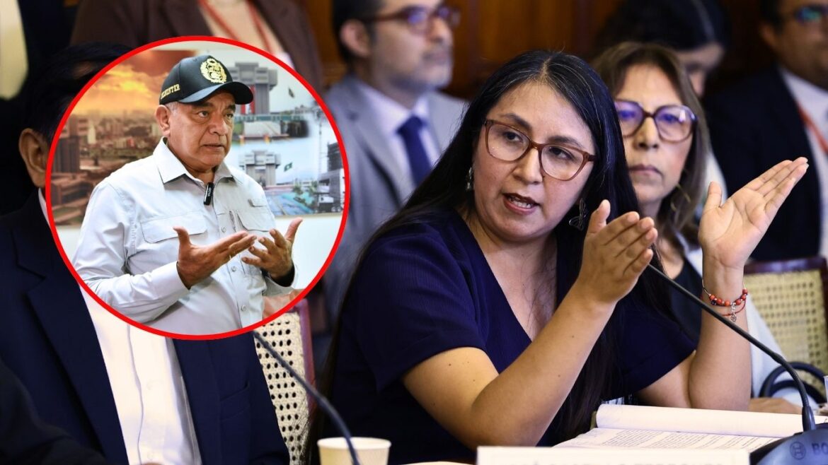 La senadora Ruth Luque apuntó contra César Astudillo. Foto: composición Caretas/Congreso/Mininter