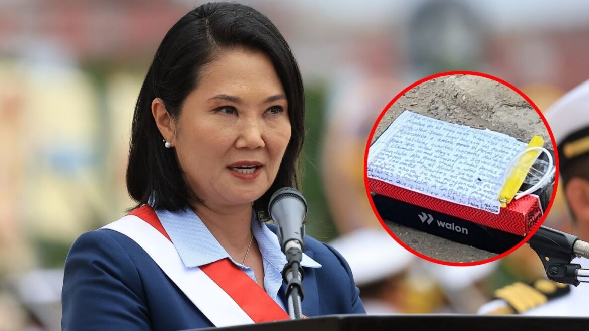 Presunto explosivo y amenaza dirigida a Keiko Fujimori. Foto: composición Caretas/Willax/Presidencia