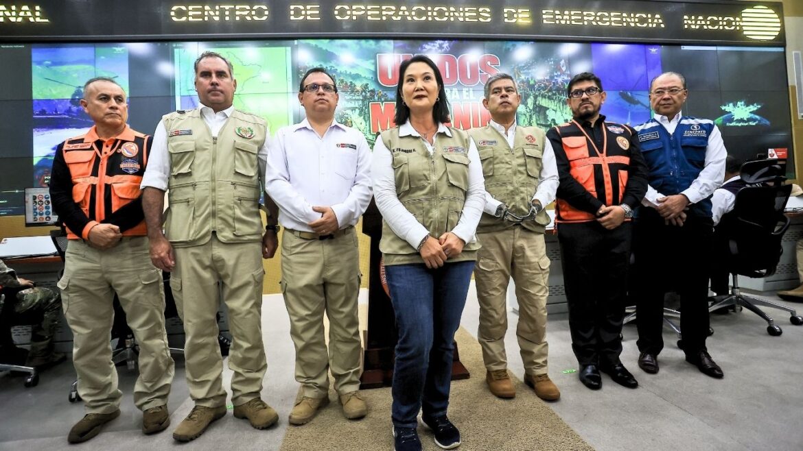 Keiko Fujimori dio alcances sobre el Fenómeno El Niño en Perú. Foto: Presidencia