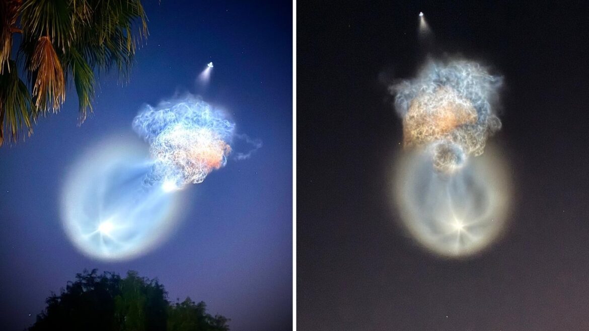Una "medusa espacial" se formó en el cielo de Florida, Estados Unidos. Foto: NASA