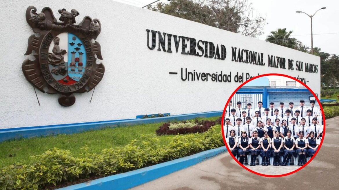 Estudiantes de quinto de secundaria de un colegio en Carabayllo ingresaron a la UNMSM. Foto: composición Caretas/Andina/El Peruano