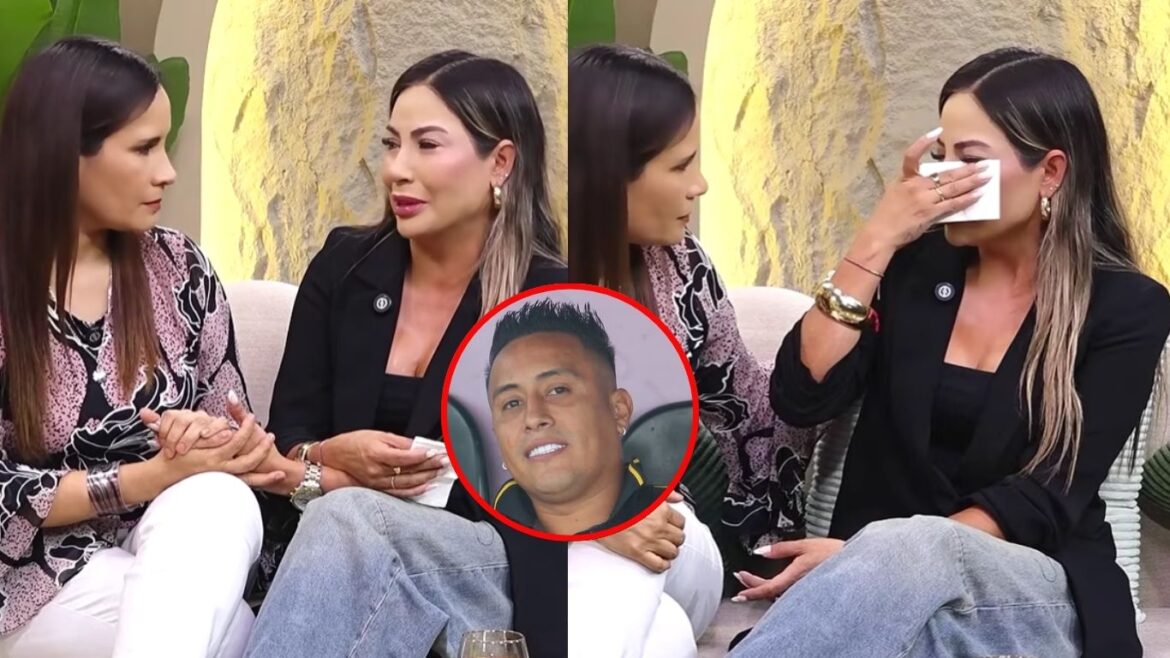 Pamela López durante su entrevista en el pódcast Todos Sanamos, donde habló de su padre y de los problemas con Christian Cueva.